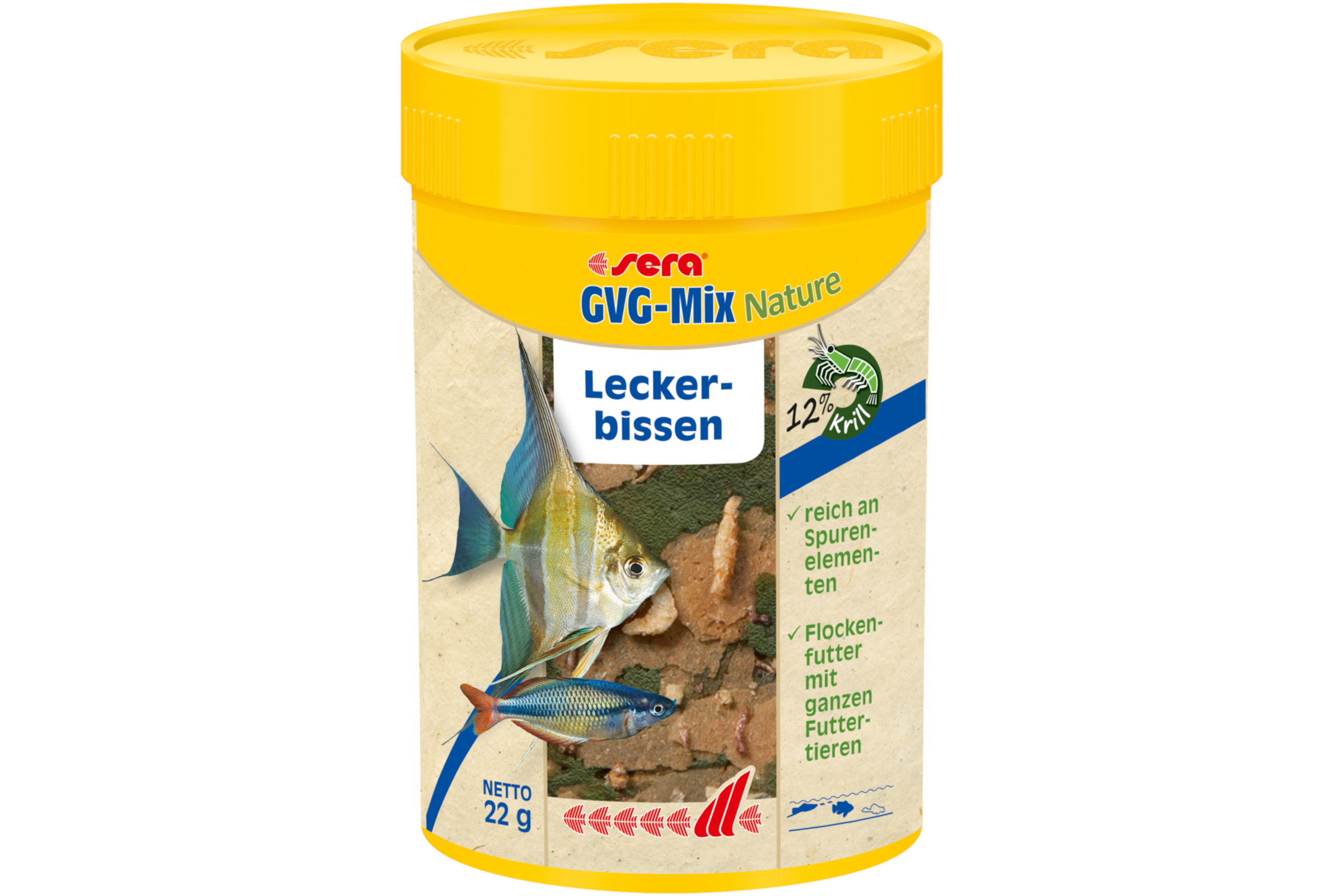 Sera GVG-Mix Nature, Hauptfutter-Flockenmix, in 100 und 250 ml